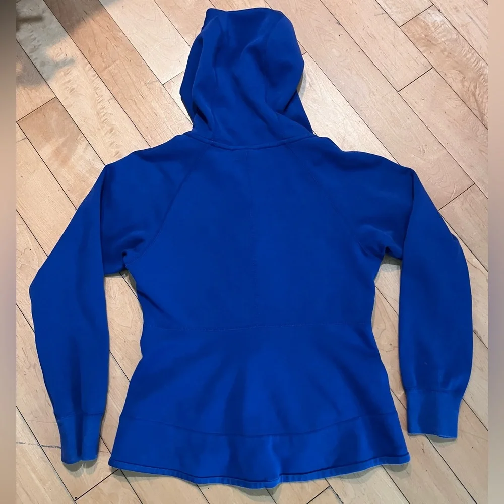 Nike Blue Full-Zip Hooded Jacket with White Logo